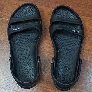 CROCS Black Dual Strap Sandals
